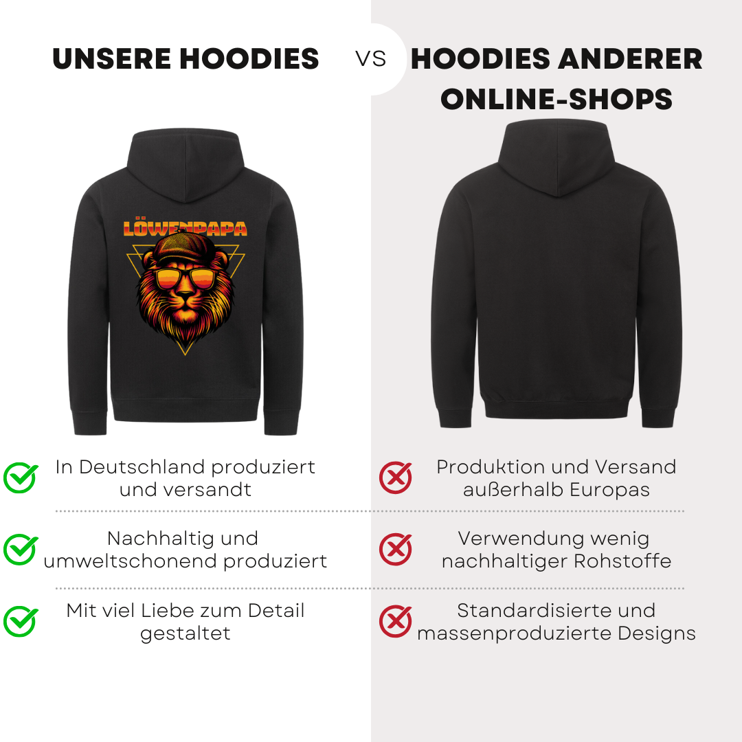 Löwenpapa - Bio Hoodie