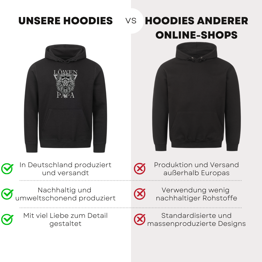 Löwenpapa II - Bio Hoodie