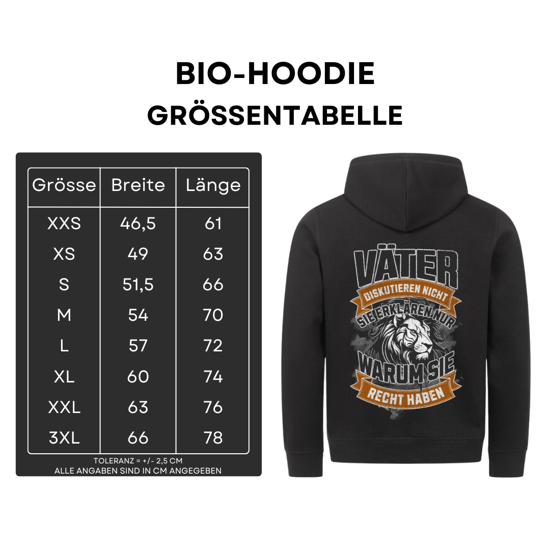 Väter diskutieren nicht - Bio Hoodie