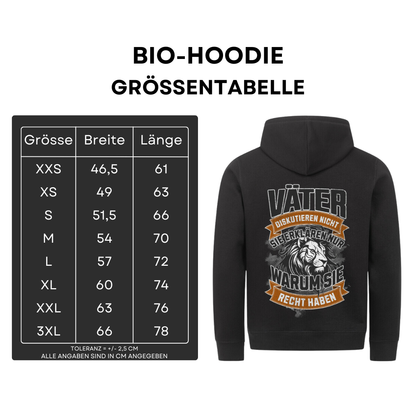 Väter diskutieren nicht - Bio Hoodie
