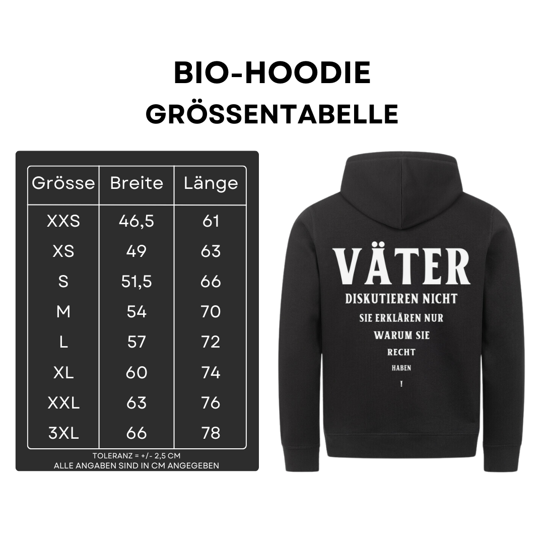 Väter diskutieren nicht II - Bio Hoodie