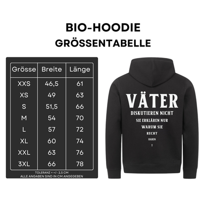 Väter diskutieren nicht II - Bio Hoodie