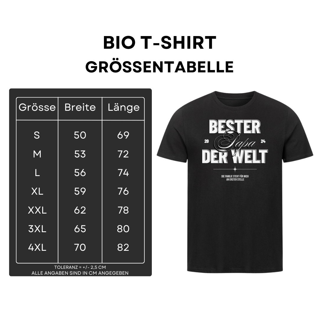 Bester Papa der Welt III - Bio T-Shirt