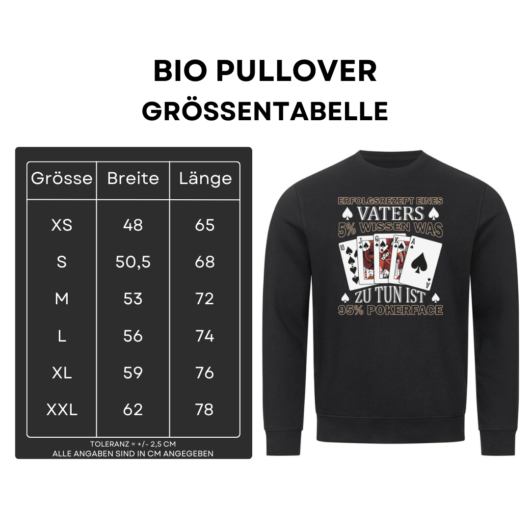 Erfolgsrezept eines Vater - Bio Pullover
