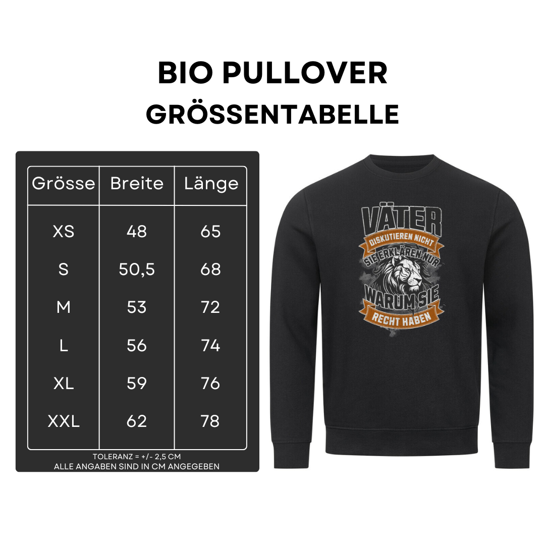 Väter diskutieren nicht II - Bio Pullover