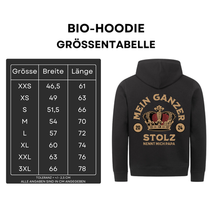Mein ganzer Stolz nennt mich Papa - Bio Hoodie